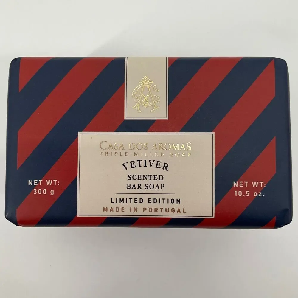 Casa Dos Aromas Vetiver Scented Bar Soap 300g Limited Edition Made in Portugal